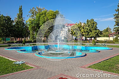 Russia. Tambov. Fountain in city park Stock Photo