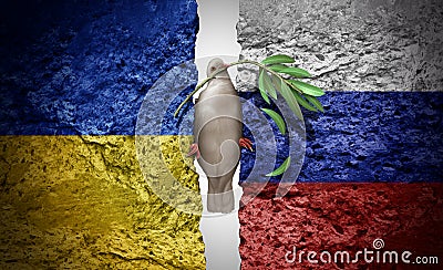 Ukraine Russia Peace Crisis Cartoon Illustration