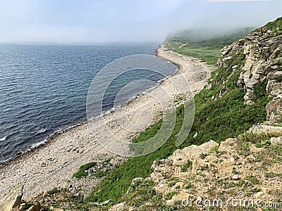 Russia, Vladivostok, Bay of Akhlestyshev on Russkiy island in summer day Stock Photo