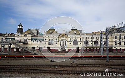 Russia vladivostok railway station Stock Photo