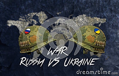 Russia vs Ukraine . War between Russia and Ukraine Stock Photo