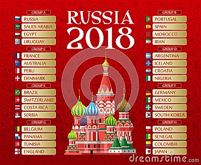 Russia 2018 world cup Vector Illustration