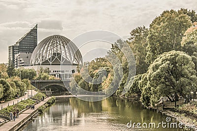 Russia. Yekaterinburg. Autumn urban landscape . Stock Photo