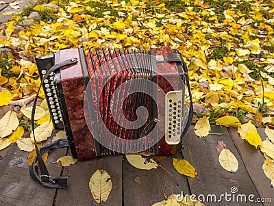 Russian accordion Stock Photo