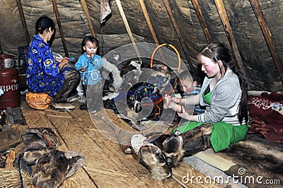 Russian Arctic Aboriginal ! Editorial Stock Photo