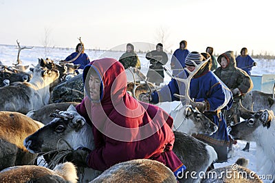 Russian Arctic Aboriginal ! Editorial Stock Photo