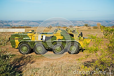 Russian armored personnel carrier APC Stock Photo