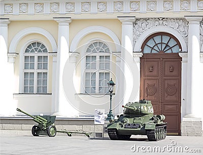 Russian army parade Stock Photo