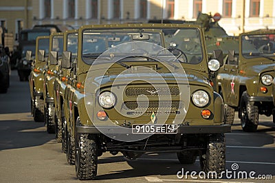 Russian army vehicle UAZ Editorial Stock Photo