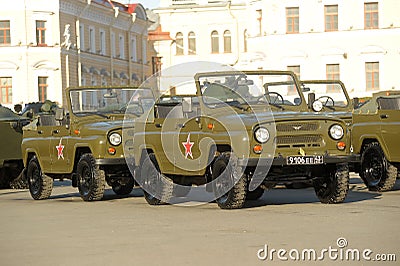 Russian army vehicle UAZ Editorial Stock Photo