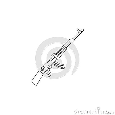 Russian automatic icon. Element of military icon for mobile concept and web apps. Thin line icon for website design and developmen Stock Photo