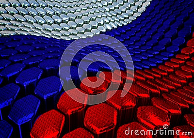 Russian background theme - 3D render Stock Photo