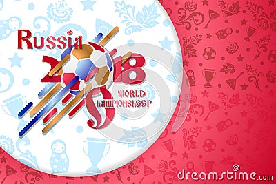 Russian background, world of Russia pattern with modern and traditional elements Vector Illustration