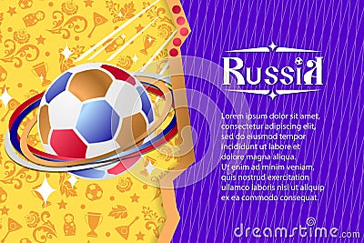 Russian background, world of Russia pattern with modern and traditional elements Vector Illustration