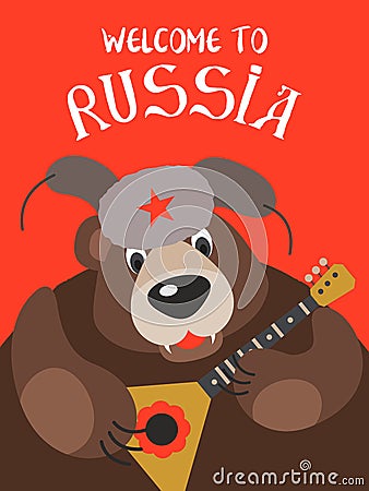 Travelling to Russia. Welcome to Russia. Vector illustration. Vector Illustration