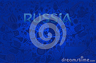 Russian blue background, vector illustration Vector Illustration