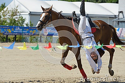 Russian championship in trick riding Editorial Stock Photo