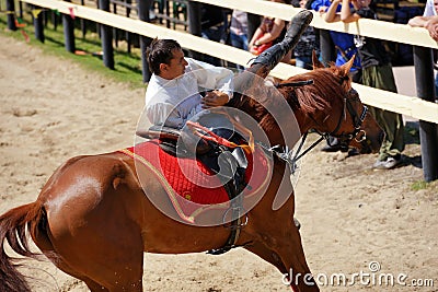 Russian championship in trick riding Editorial Stock Photo