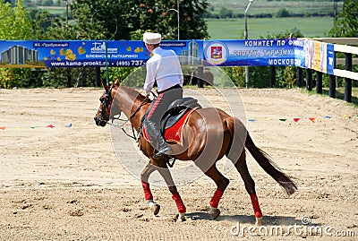 Russian championship in trick riding Editorial Stock Photo