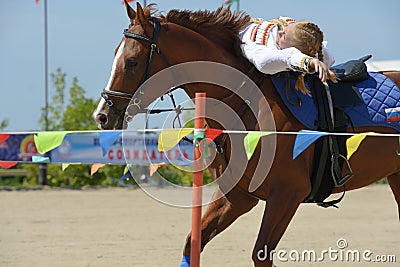 Russian championship in trick riding Editorial Stock Photo