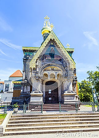 Russian Chapel in Darmstadt Stock Photo