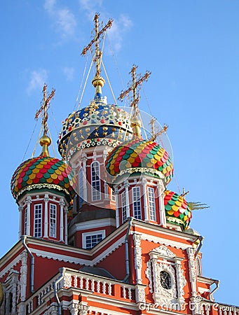 Russian church cupolas Stock Photo