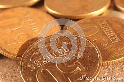 Russian coins Stock Photo