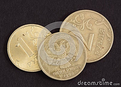 Russian coins Stock Photo