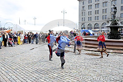 Russian cossack Sabre Dance Editorial Stock Photo