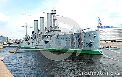 Russian cruiser Aurora Editorial Stock Photo