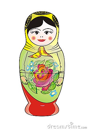 Russian doll Vector Illustration