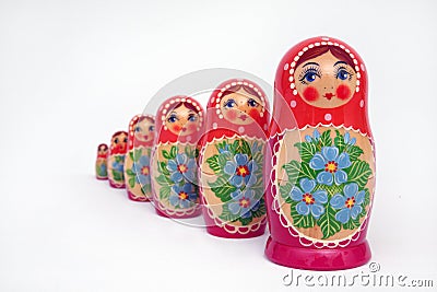 russian dolls Stock Photo