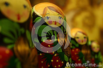 Russian dolls close-up Stock Photo