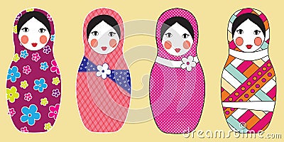 Russian dolls Stock Photo