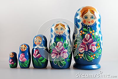 Russian dolls - matrioshka Stock Photo