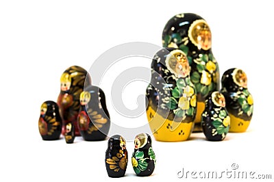 Russian dolls - Romeo and Juliet Stock Photo