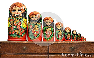 Russian dolls Stock Photo