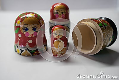 Russian dolls - souvenir from Russia Stock Photo