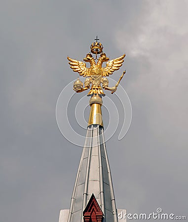 Russian double headed eagle Stock Photo