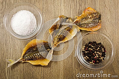 Russian Dry Salted Fish Snack Stock Photo