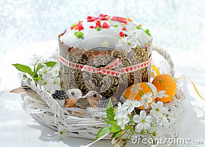 Russian easter cake Stock Photo