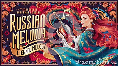 Russian Eternal Melody Female Illustration Stock Photo