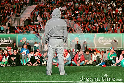 Russian fans gathered in Fanzone Editorial Stock Photo