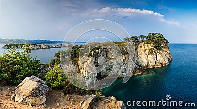 Russian Far Eastern Peninsula for Gamow. Islands called Entrance Stock Photo