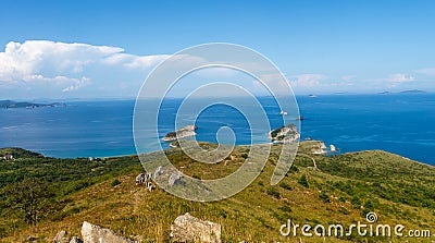 Russian Far Eastern Peninsula for Gamow. Islands called Entrance Stock Photo