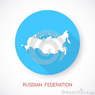 Russian Federation map icon Vector Illustration