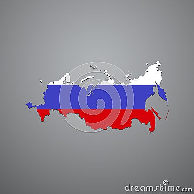 Russian Federation map Vector Illustration