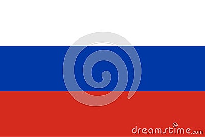 Russian Federation white blue red flag Vector Illustration