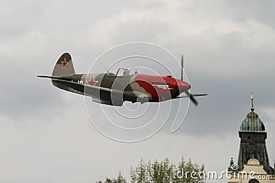 Russian Fighter Plane, World War II combat fighter Editorial Stock Photo