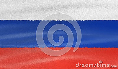 Russian Flag, Russia National Colors Background 3D Rendering. Large size Stock Photo